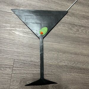 Handmade Martini Glass metal decor